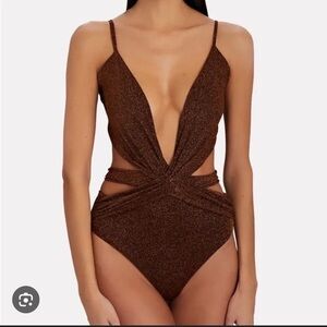 NWT Baobab Mia One Piece Swim Suit in Brown Earth